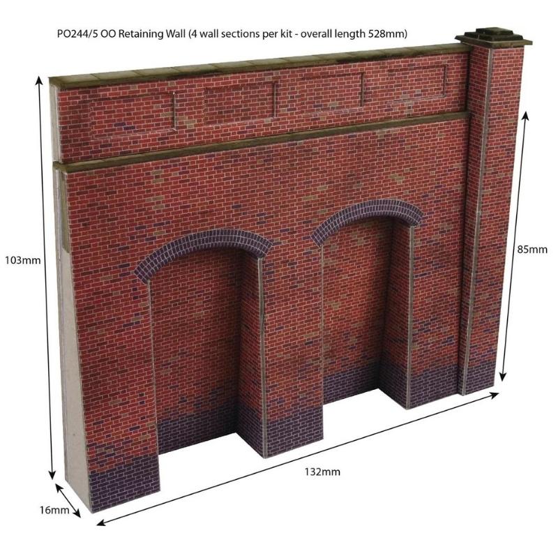 Metcalfe OO/HO Scale Retaining Wall In Stone